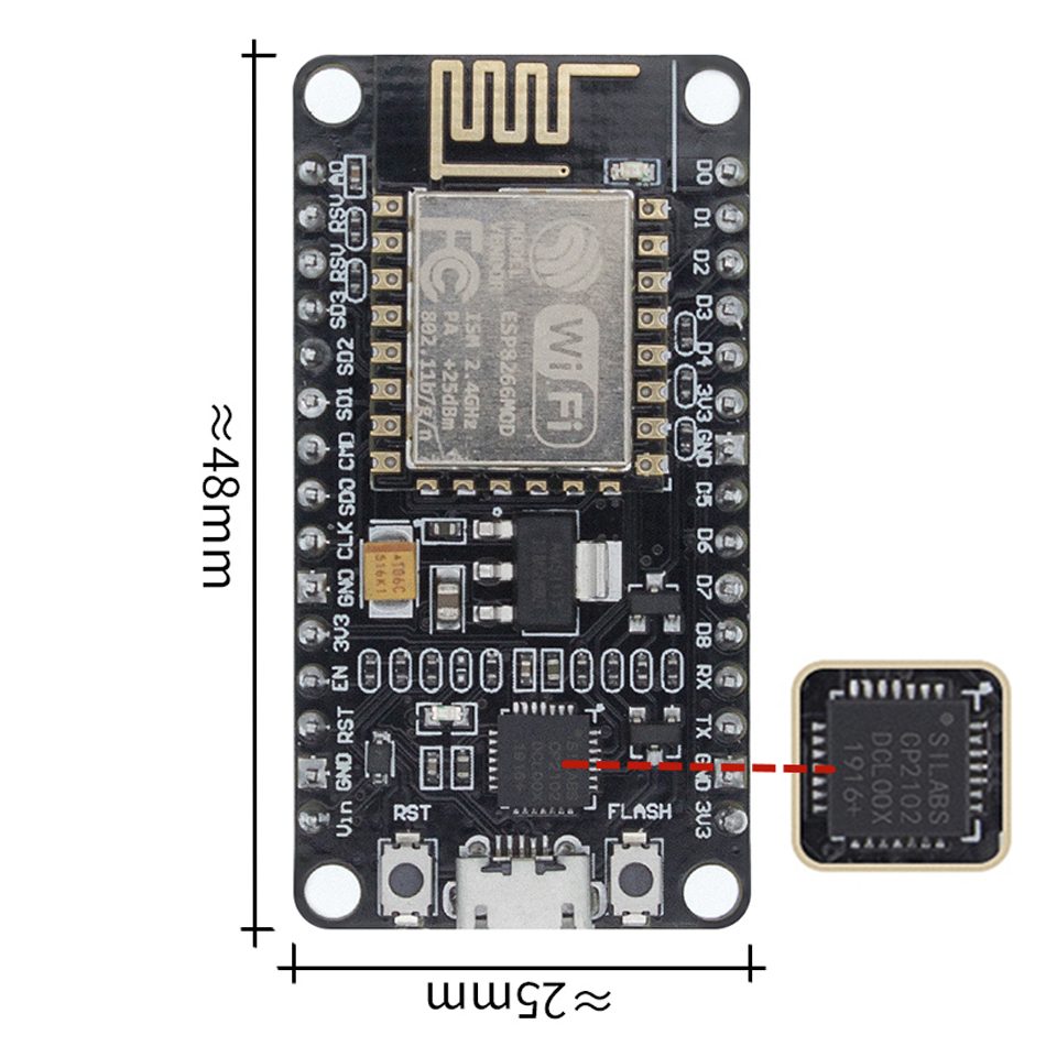Wireless module CH340/CP2102 NodeMcu V3 V2 Lua WIFI Internet of Things development board based ESP8266 ESP-12E with pcb Antenna
