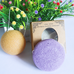 Wholesale organic 100% natural charcoal private label soft compressed skin care facial cleaning konjac body sponge set