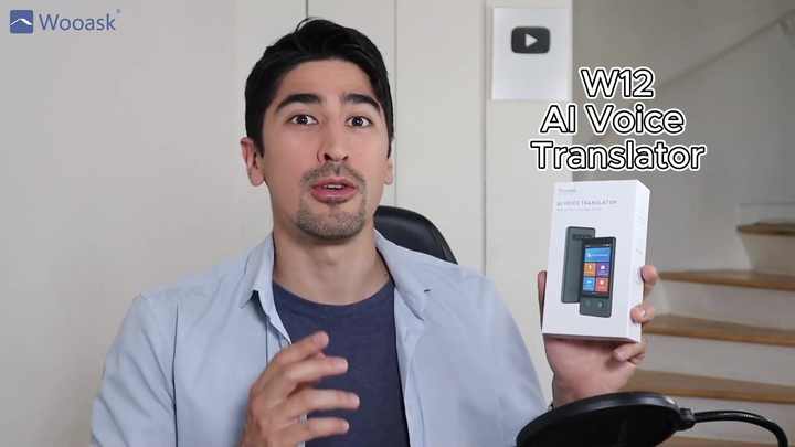 Wooask W12 スマート音声翻訳機 オンライン翻訳デバイス ポケット通訳