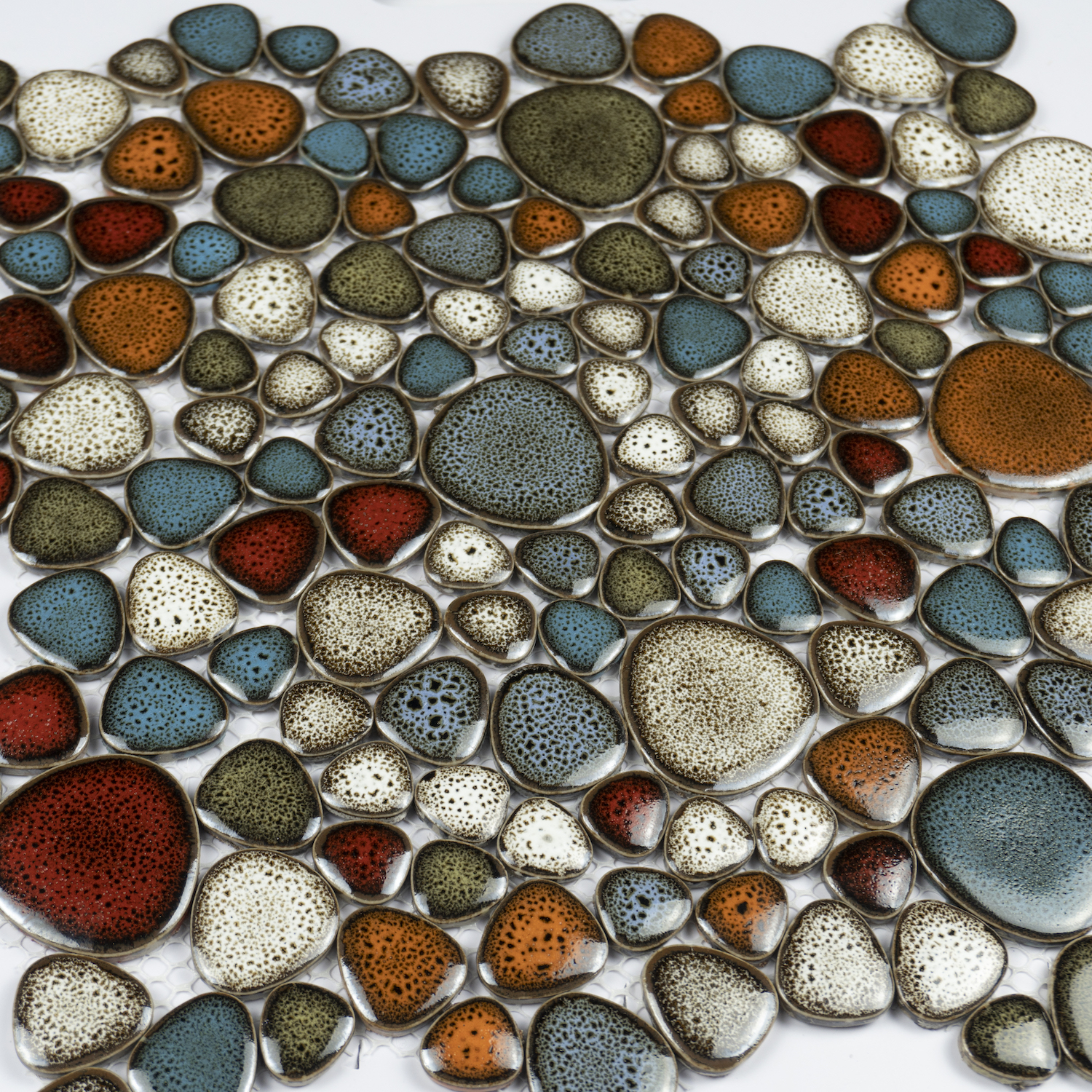 Leopard Print Mixed Color Ice Crack Wall Decoration Fambe Indoor Variable Glaze Decorative Wall Tiles