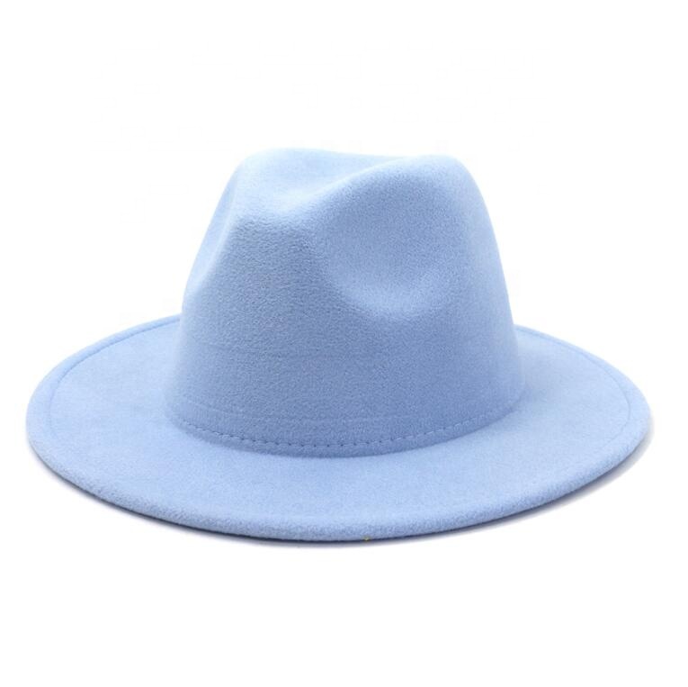 Однотонная фетровая шляпа из полиэстера и хлопка для веганцев, Федора, шляпы для женщин и мужчин, модные фетровые шляпы для вечеринок, музыкальных фестивалей