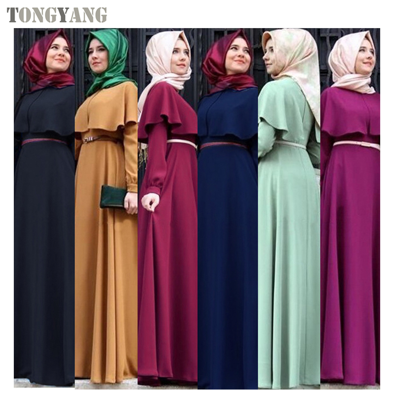 YANG-YI Muslim Womens Velvet Open Maxi Dress Arabian Ladies Long Sleeve Print Long Kaftan Cardigan Soft Comfortable Gown
