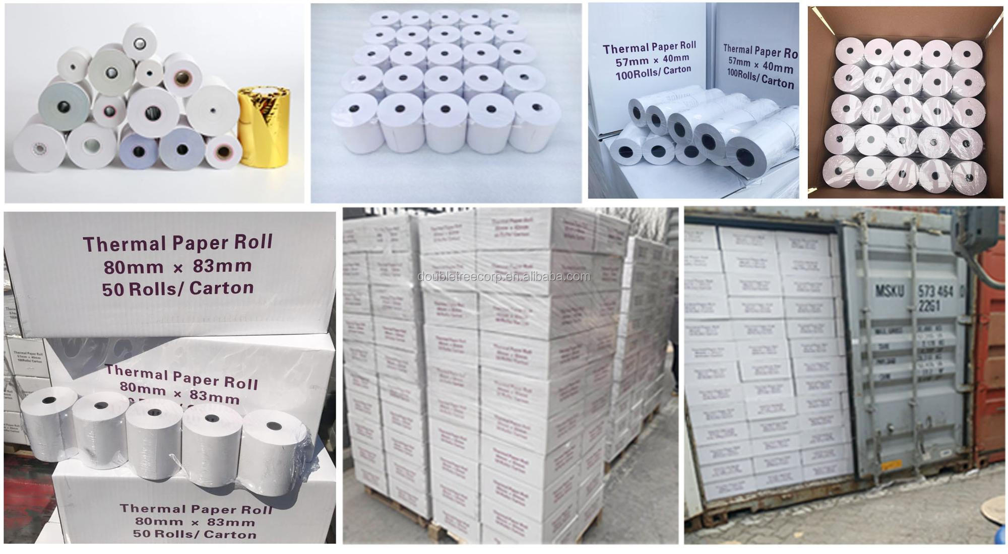 Print clear Quality-assured High performance 48g 55G 65G 70G 6000m-12000m jumbo thermal paper rolls