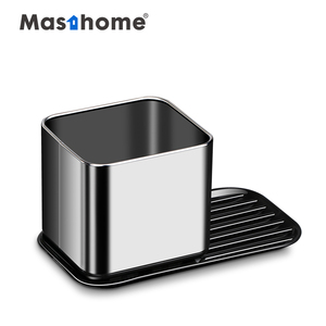 Masthome new stainless steel sink drain kitchen sink tidy caddy shelf organizer tidy drying rack for sponge holder