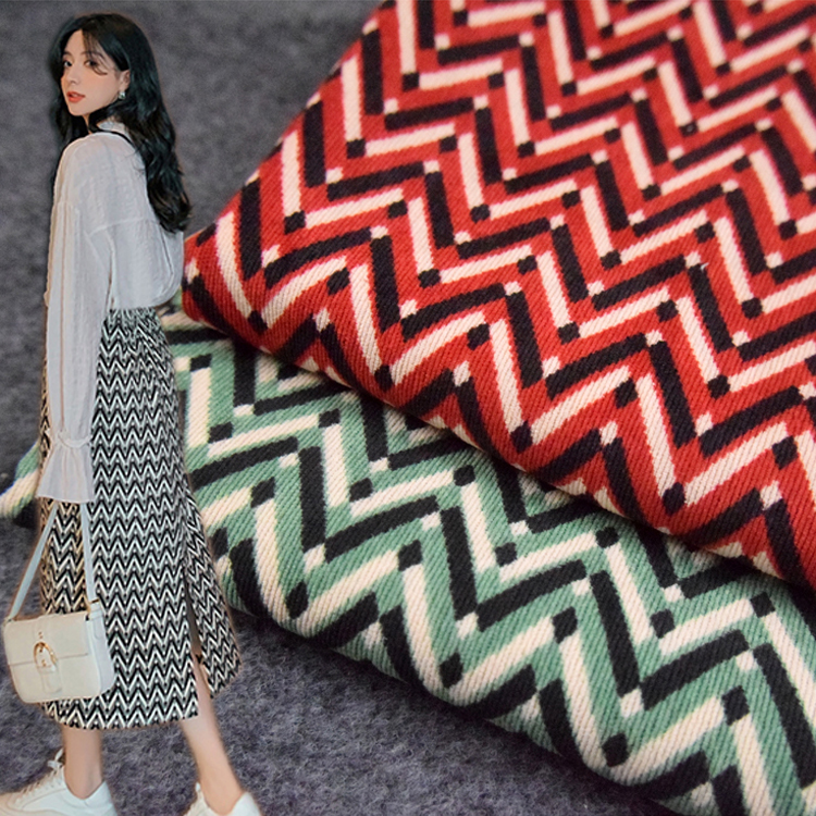 Модная Вельветовая ткань с волнистым принтом