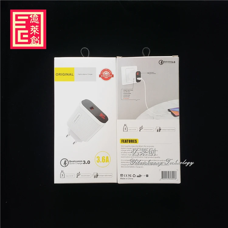 Быстрое зарядное устройство 3,0 с кабелем v8 Тип c светодиодный дисплей для samsung s6 s8 для xiaomi /huawei быстрое зарядное устройство для телефона Комплект для путешествий