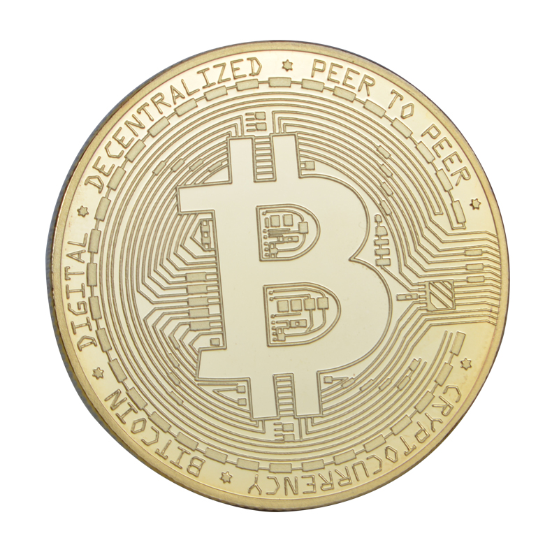 Креативная сувенирная позолоченная монета Биткоин, коллекционная большая подарочная монета, коллекция искусства, физическая Золотая памятная монета