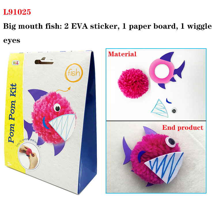 Diy Toys For Kids Woolen Yarn Pom Pom Animal Kit