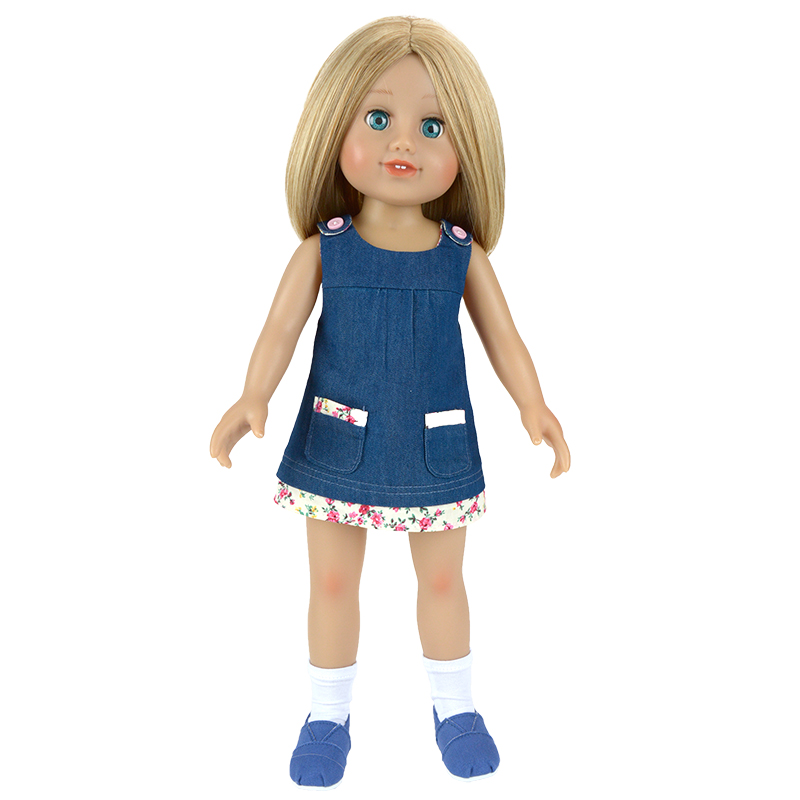 可爱时尚玩具的美国女孩娃娃女孩 18英寸