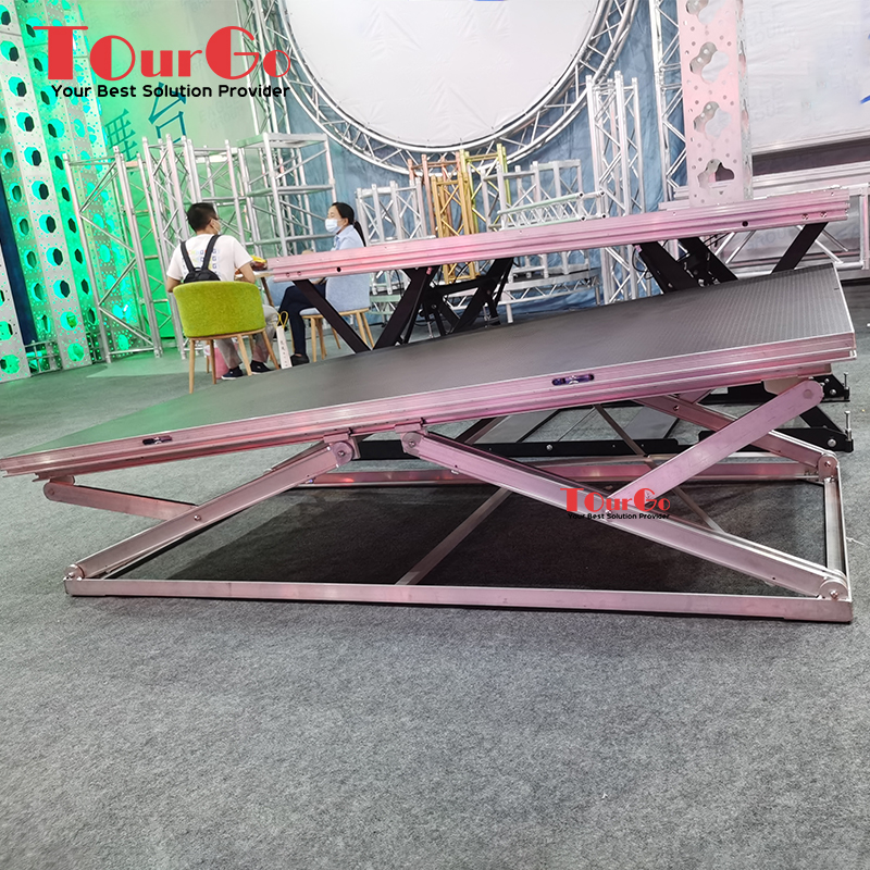 Aluminum X Folding Concert Scissor Stage for Theater