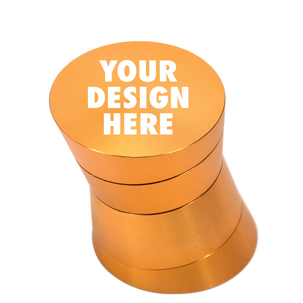 Оптовая продажа, измельчитель для трав, алюминиевый измельчитель для специй, 4-х слойный измельчитель для сорняков, Пользовательский логотип, аксессуары для курения