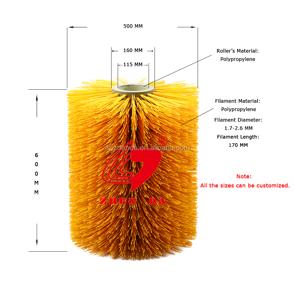 PP Filaments Cow Body Brush Customized For Cleaning