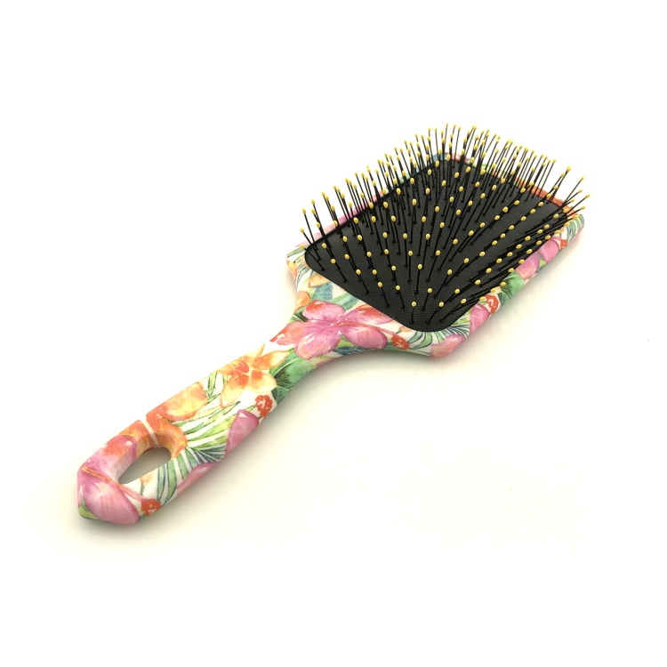 Custom Artwork Hair Brush Manufacturer Square Paddle Hair Brush