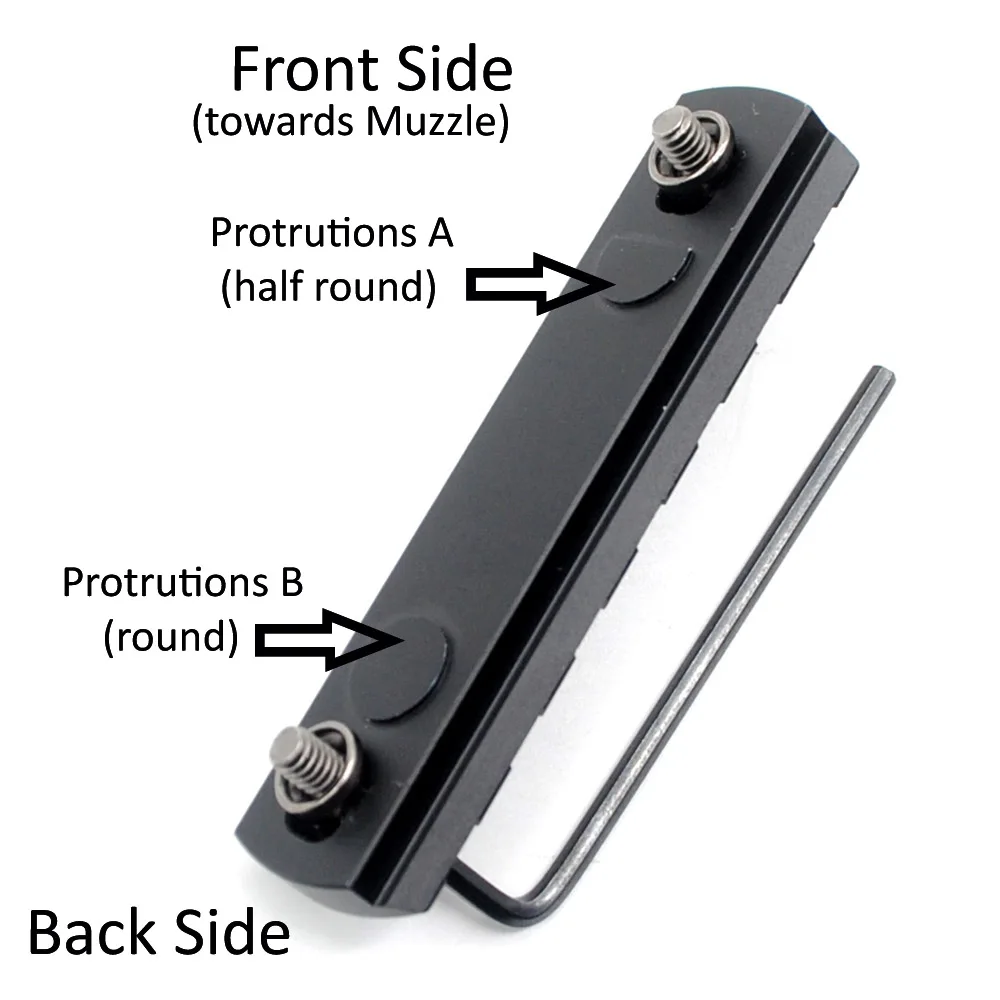 Aplus Black Keymod picatinny rail sections kit fits key mod handguard rail mount system - Optional 5,7,9,11,13 Slots