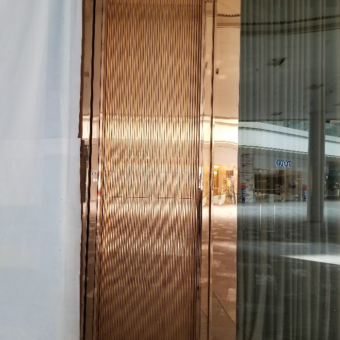 Декоративная безопасная рамка из нержавеющей стали, стеклянная дверь для банкетного зала