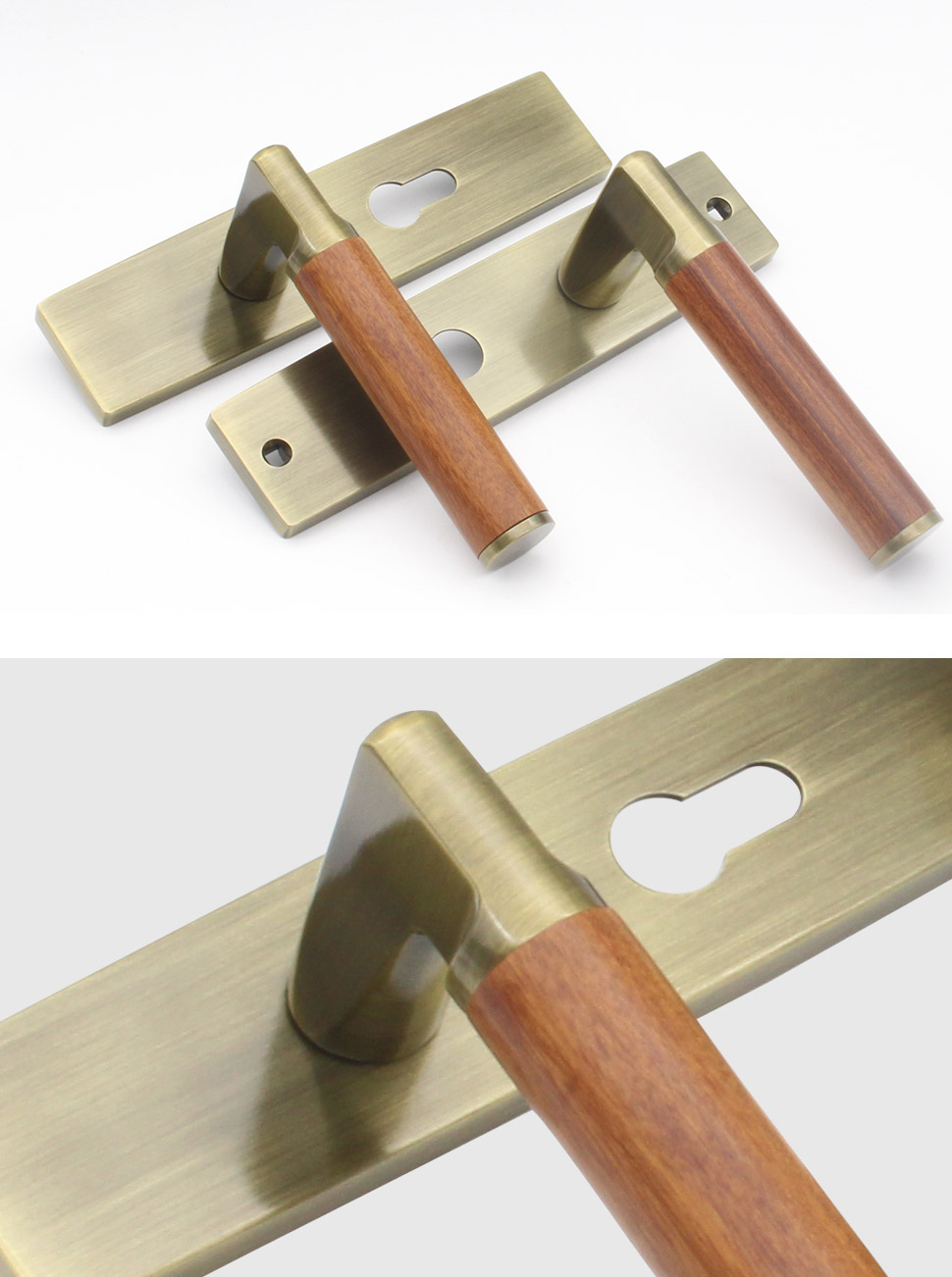 方形弯曲内门锁豪华主门拉手锁现代金