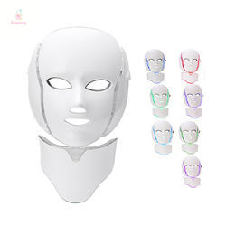 7 Colors LED Photon Facial Mask With Neck Therapy Skin Rejuvenation Face Lifting Anti Acne Wrinkle Removal Massage Beauty Device