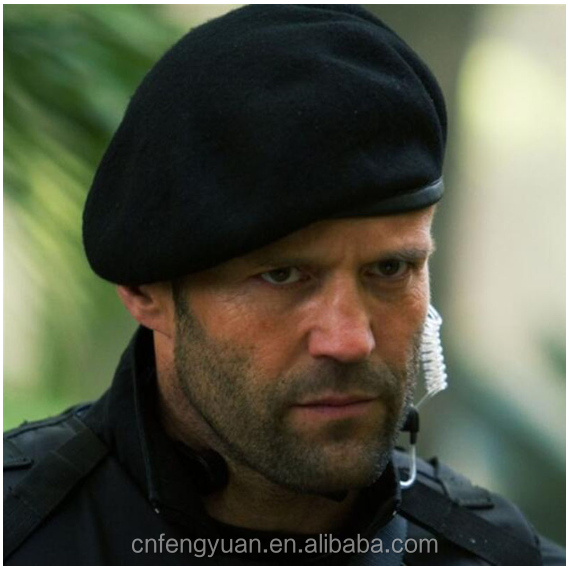 fy 时尚高品质羊毛特种部队军用贝雷帽帽男士羊毛帽子户外透气士兵