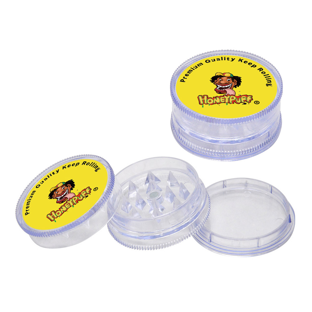 PH-1816 отличного оптовая пользовательские 2 части из прозрачного пластика; Жернов для трав