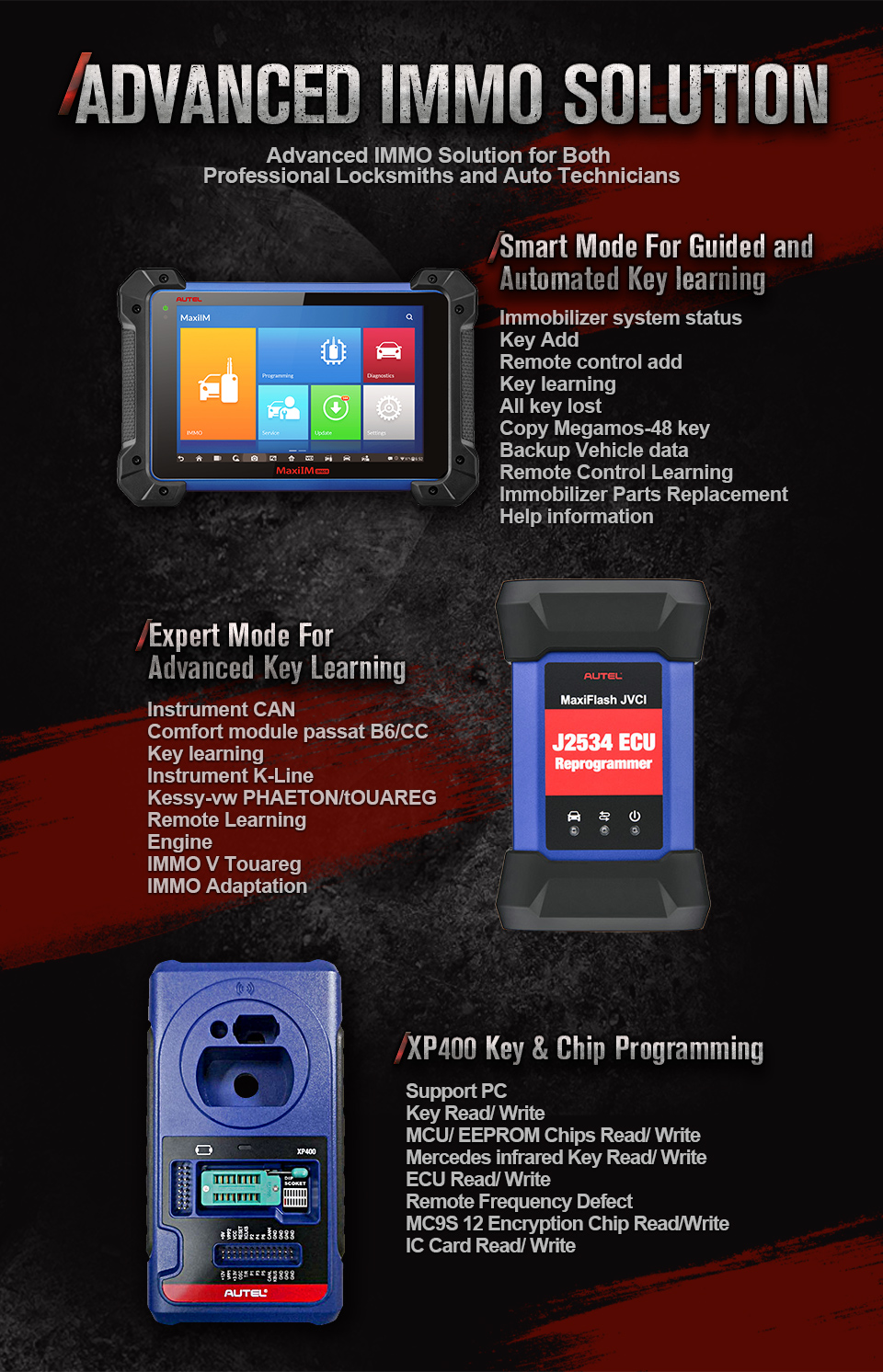 Autel MaxiIM IM608 Diagnostic Key Programming and ECU Coding Tool PLUS APB112 Smart Key Simulator and G-BOX 2