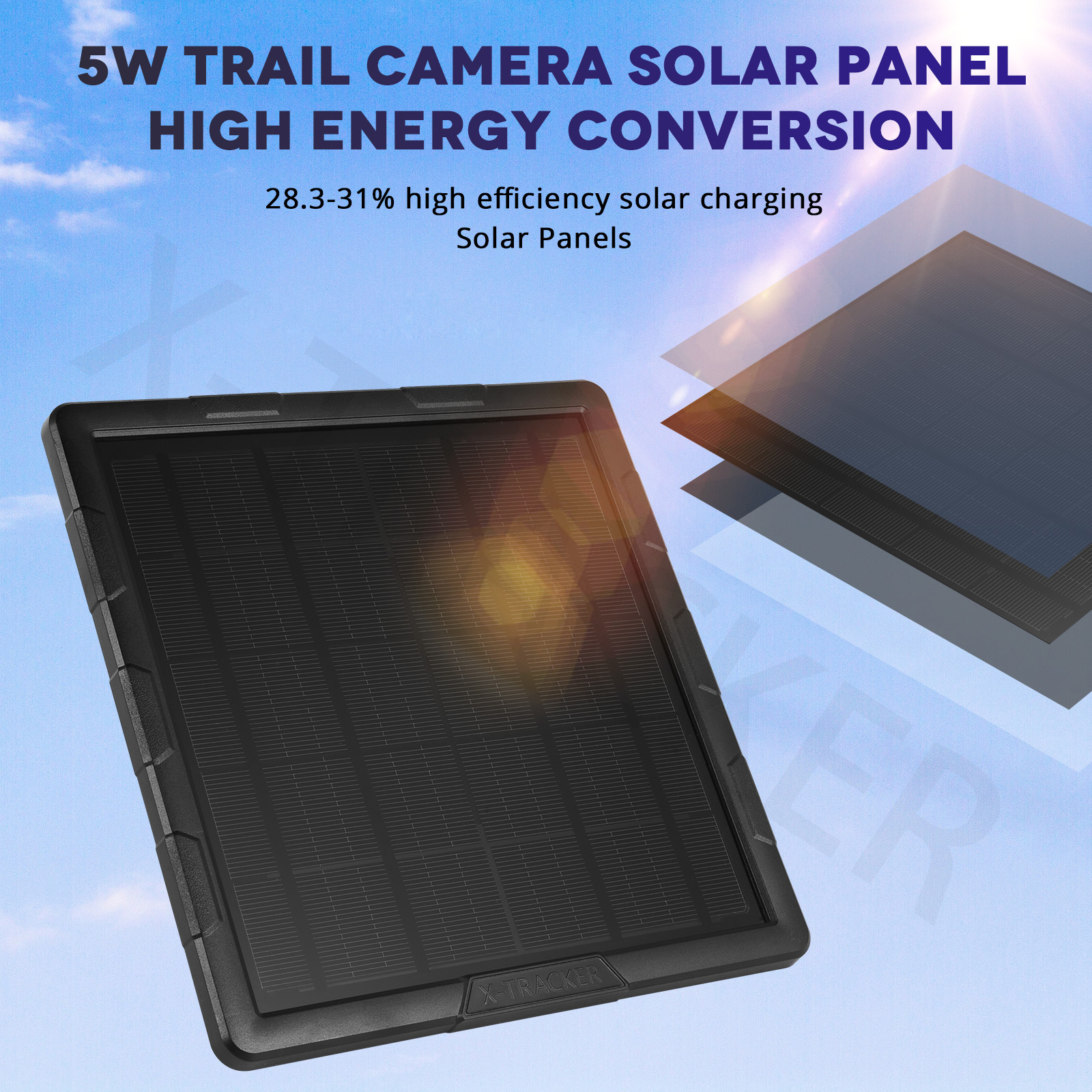 5W 6V 12V Ausgang 6000mAh Solar panel für zelluläre Wildspiel-Trail-Kameras, eingebauter Akku, Solar-Ladegerät-Kits – Detail 6