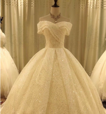 Новинка 2020 года от производителя, настраиваемое платье невесты большого размера с блестками, Кружевное белое свадебное платье