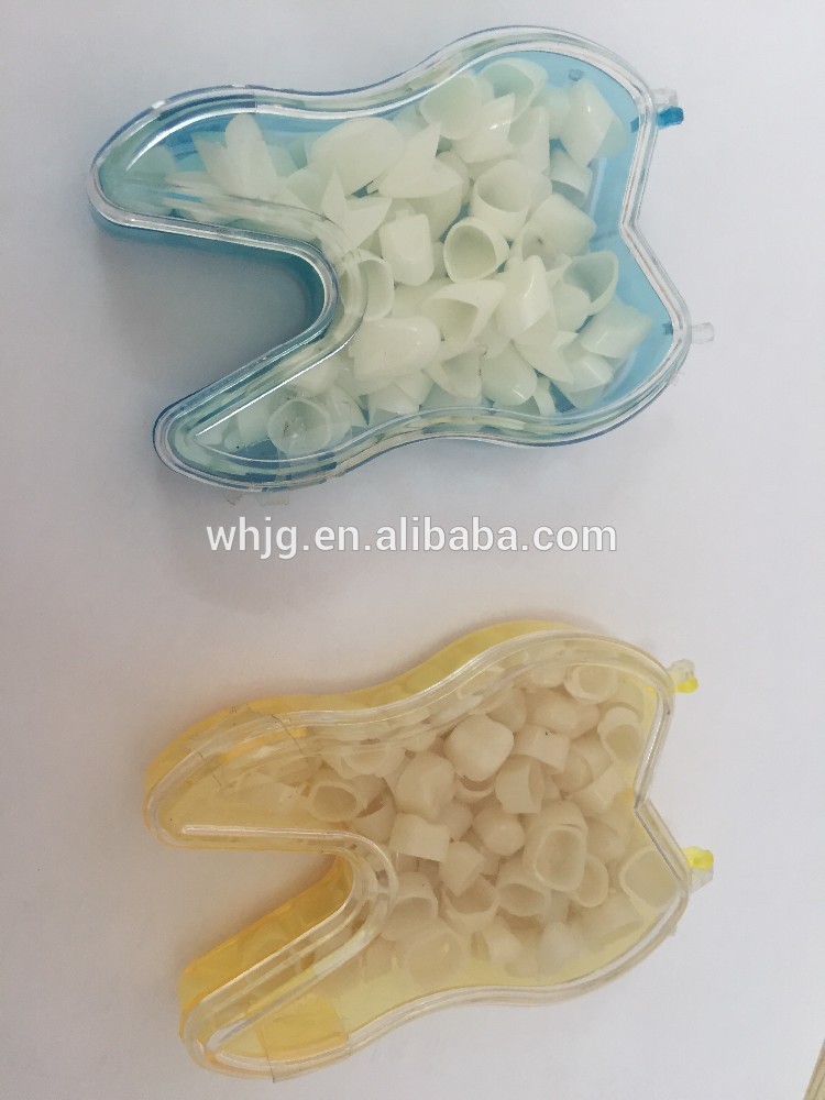 Mixed Size and Shape Dental Plastic Temporary Crowns for Anterior and Posterior Teeth