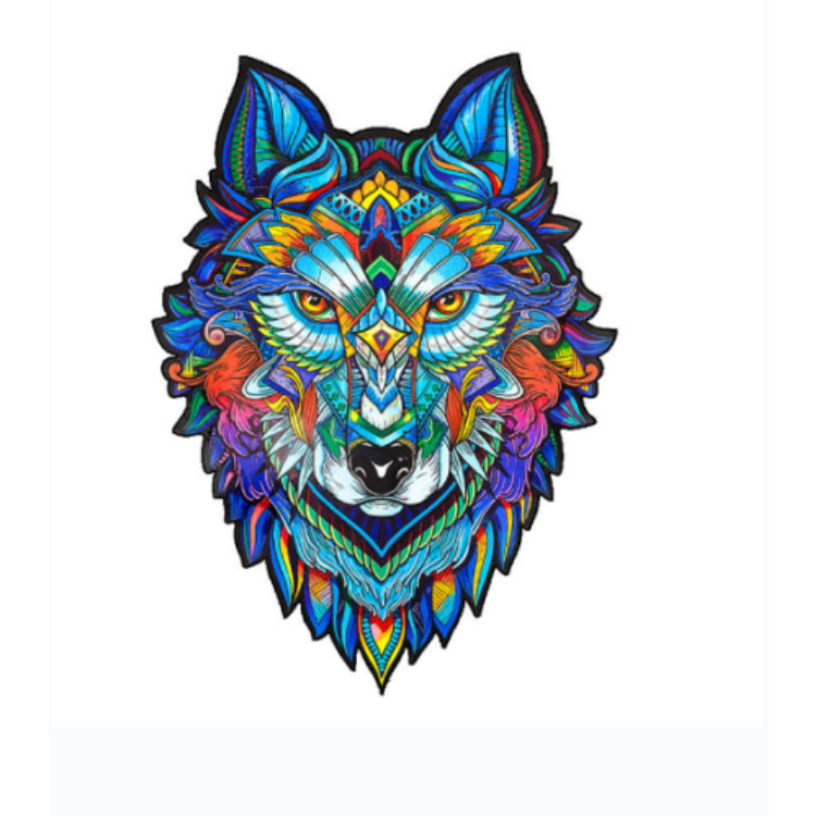 Деревянный пазл, обучающая игрушка, деревянный пазл с животными на заказ, волк, многофункциональный дизайн, деревянные 3D головоломки с животными