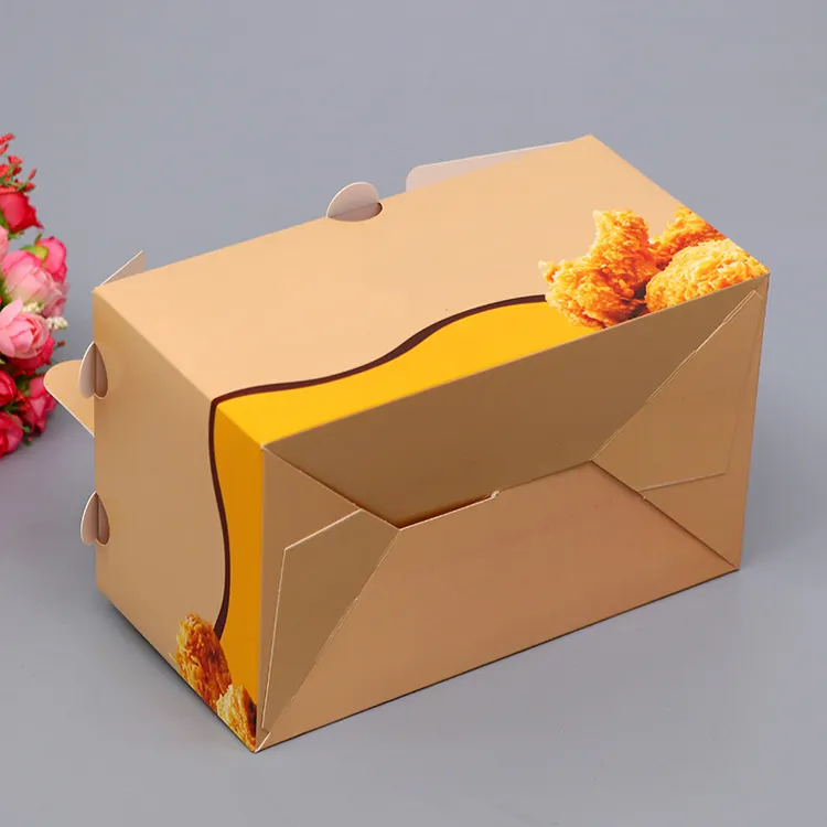 Wholesale Custom Printed Restaurant Roast Chicken Fast Food Packaging Fried French Chips Paper Box