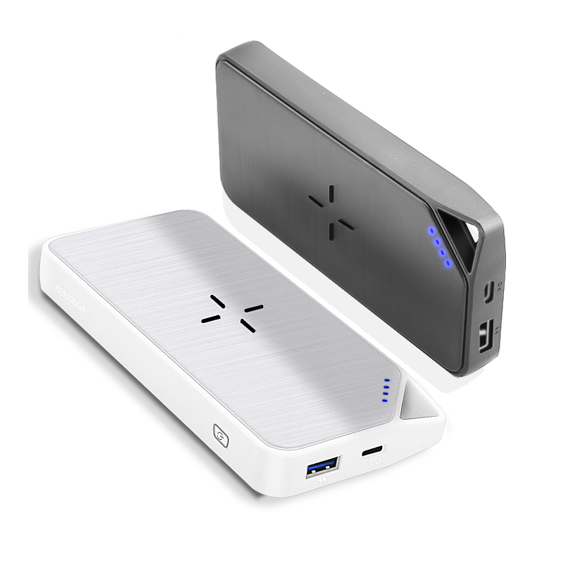 Портативные беспроводные внешние аккумуляторы большой емкости 10000 мАч, быстрое зарядное устройство, умный мобильный внешний аккумулятор для телефона/наушников/I pad Flat