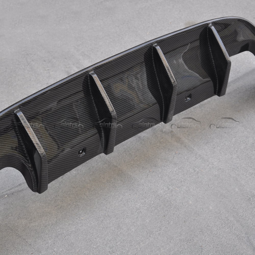 o 风格汽车造型真正的碳纤维后唇保险杠扰流板扩散器为大众 mk7 gti