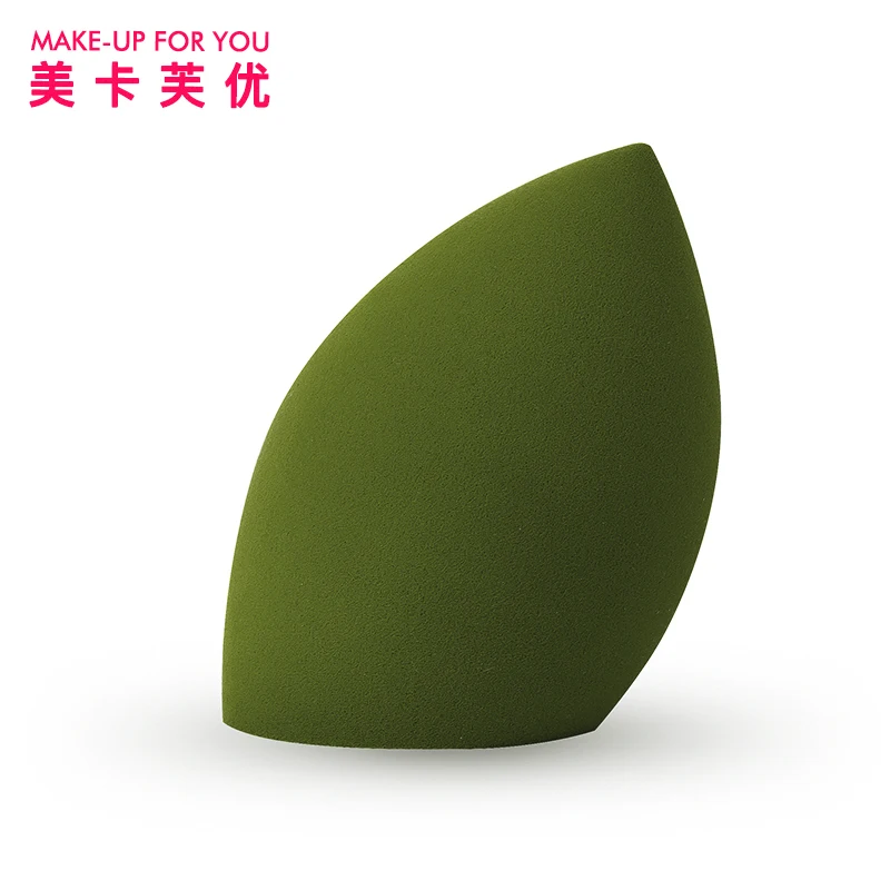 Olive Face Cut Green Vegan free makeup sponge Eco-friendly Professional  latex free makeup sponge portable blender