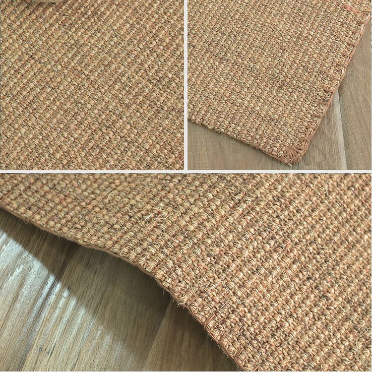 Hand Woven Bedroom Natural Thick Ribbed Construction Sisal Rugs Handmade