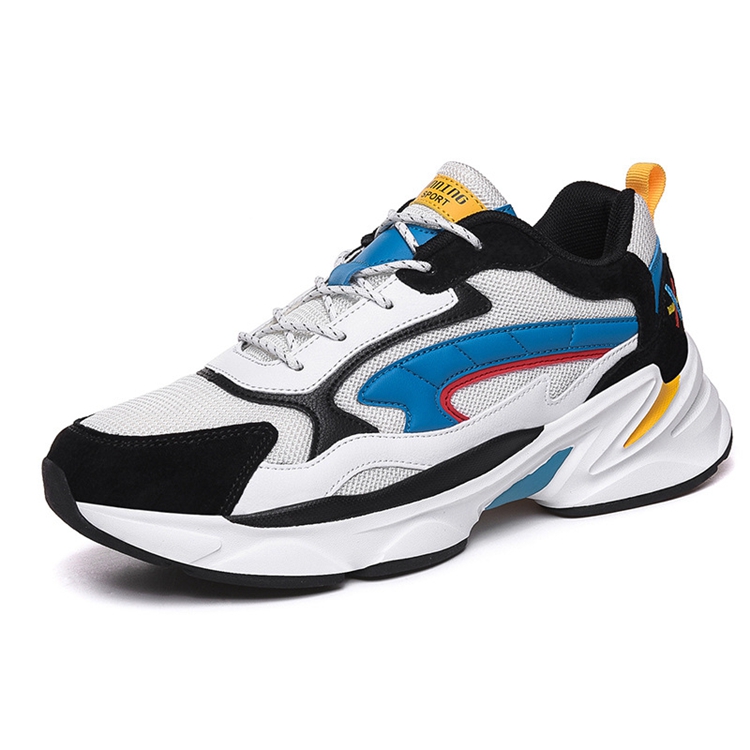 Прогулочная обувь для спортзала, бега, повседневная мужская небрендовая Мужская Черная Спортивная массивная обувь, стильная новая модная мужская прогулочная обувь