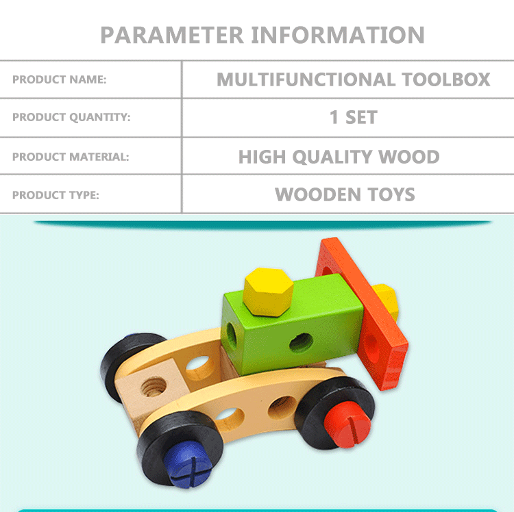 2020 High Quality Children's wooden toolbox Toys Hot Selling  Boys Girls Kids Educational  wooden Toys