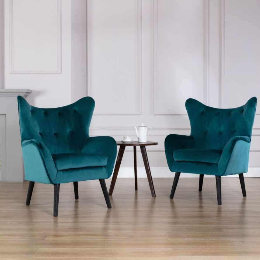 New design hot sale luxury dining room furniture velvet fabric dining chairs