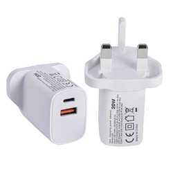 20W Dual USB QC3.0+PD Quick Wall Charger for iPhone/iPad/Samsung Galaxy Tab/PDA/GPS/Mobile Phone