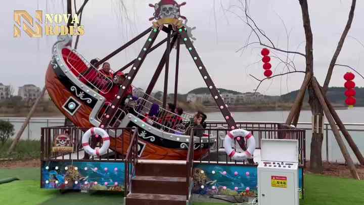 Nova Rides 8-12P Pirate Ship Ride Fiberglass Swing Amusement Park Theme ...