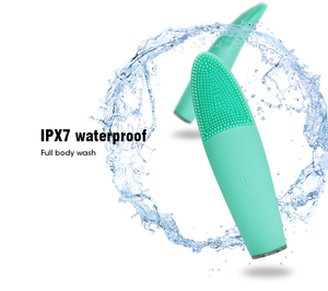 Professional Personal Pink Silicone Electronic Facial Cleansing Brush for Face