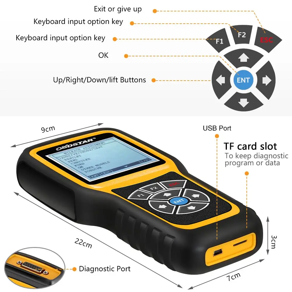 OBDStar X300M Special for Odometer Adjustment and OBDII Support Mercedes Ben-z & MQB VAG KM Function