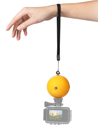 kaliou g069带硅胶的gp-101浮力球6螺孔黄色用于gopro相机运动相机