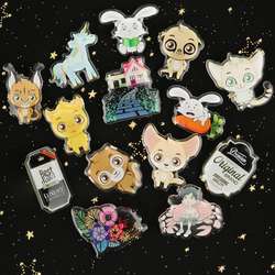 VOGRACE personalizado OEM logotipo personalizado dos desenhos animados anime crachá transparente atacado impresso acrílico claro pinos crachá amostra grátis