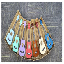 Wholesale Percussion Musical Instruments Practice Mini Colorful 21 inch Ukulele Guitar Toy Small Wooden  Children