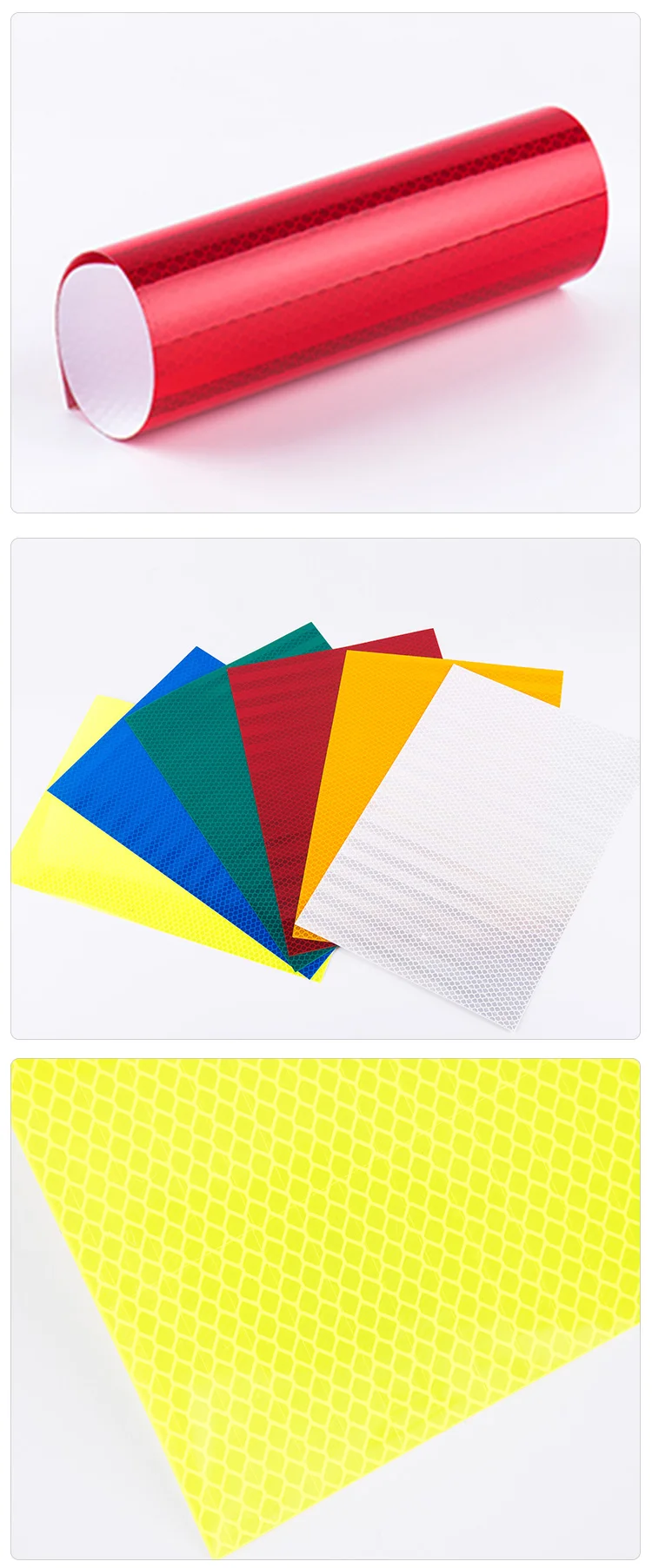 High Intensity Prismatic Reflective Material Warning Tape Reflective Film For Safety Road Signs