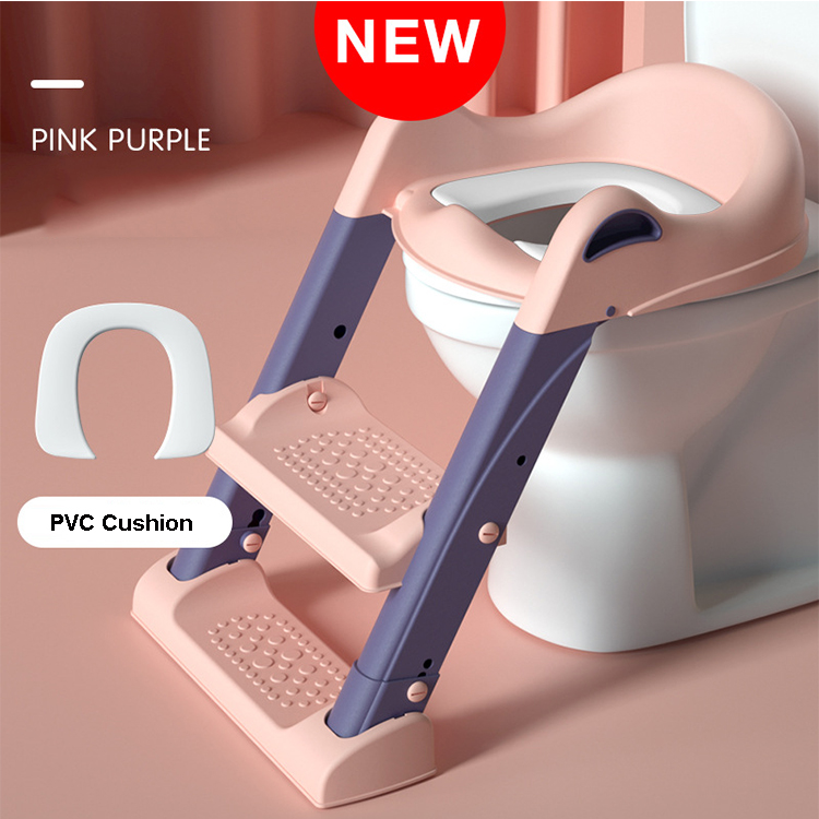Складное детское сиденье для горшка с лестницей и двойной педалью