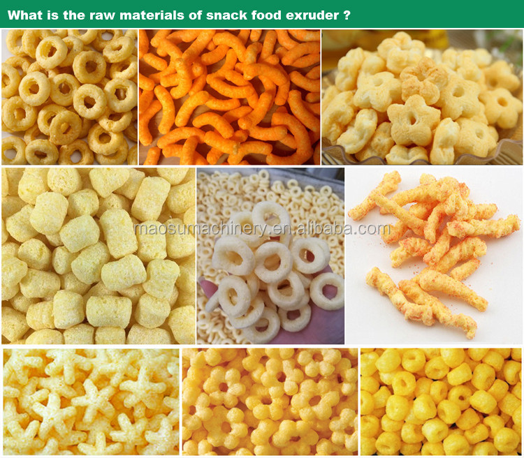 Low price good quality corn snacks food extruder corn puff making machine