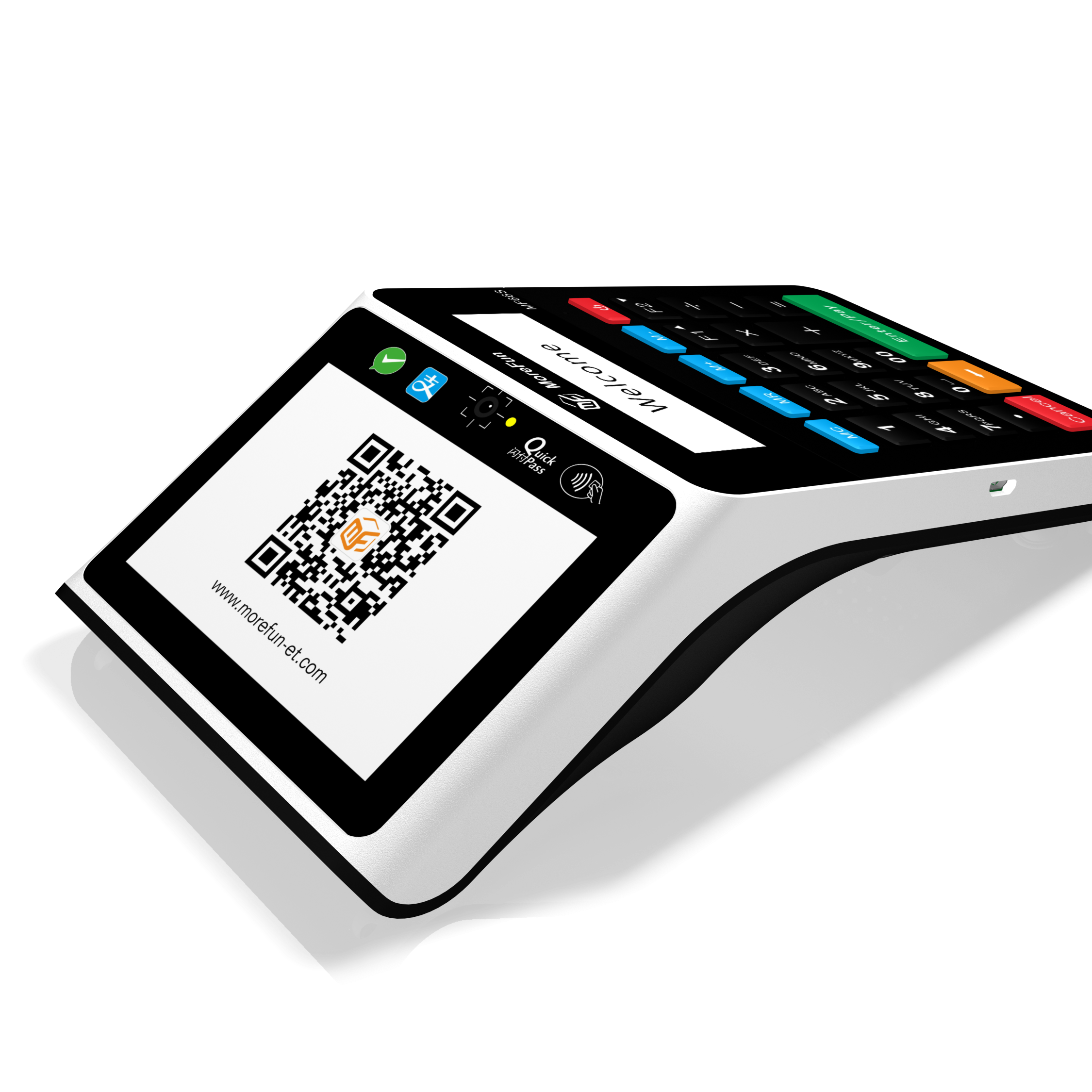 MF66S 2 экраны QR код POS терминал с NFC и калькулятор