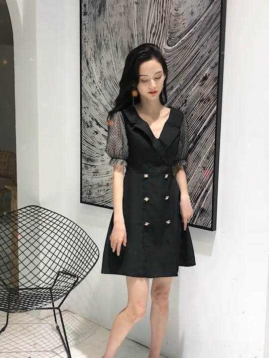 2026 Simple Design Black Lace Dress, Comfortable Floral Pattern Women Lace  Dress