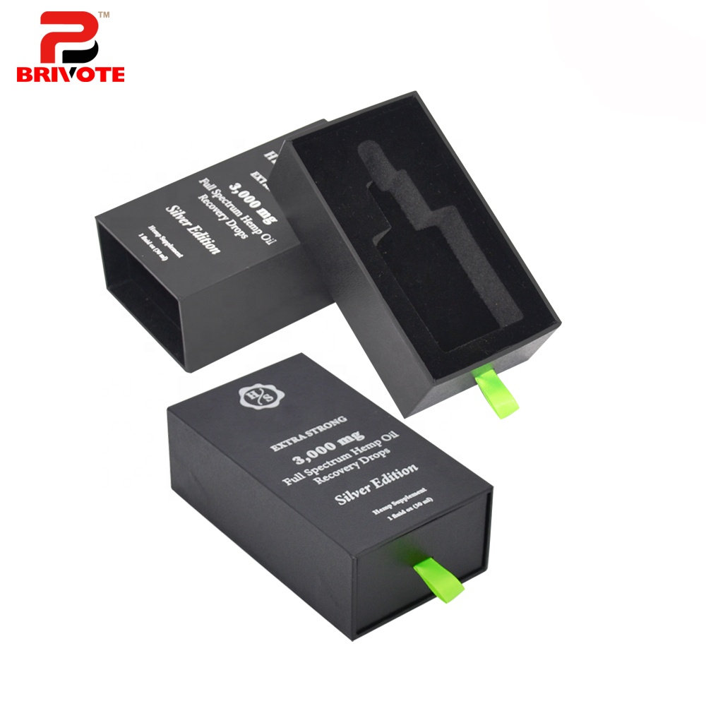 Оптовая продажа, бумажная картонная упаковочная коробка для жидкого конопляного масла