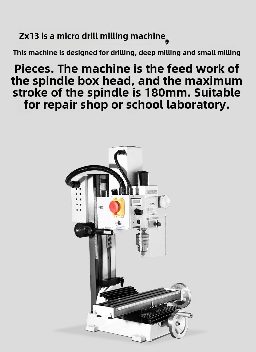 ZX13 Mini DIY Manual Milling Machine - Versatile Desktop Tool for